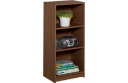 HOME Maine Half Width Small Extra Deep Bookcase - Walnut